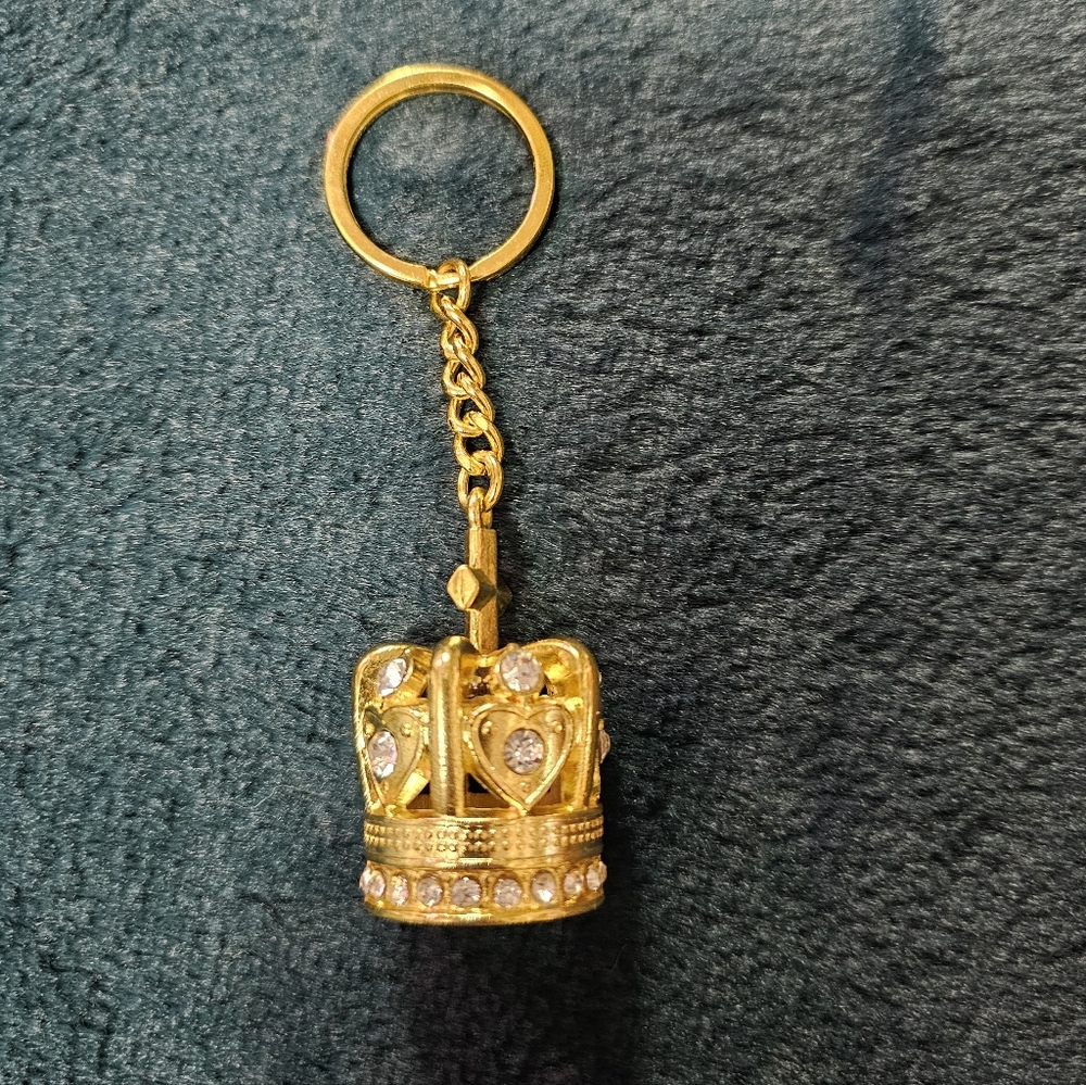 Large Gold Crown Keychain